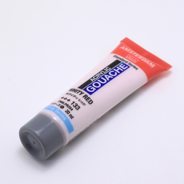 【廃色・在庫限り】アムステルダムアクリリックガッシュ20ml ホワイティ レッド