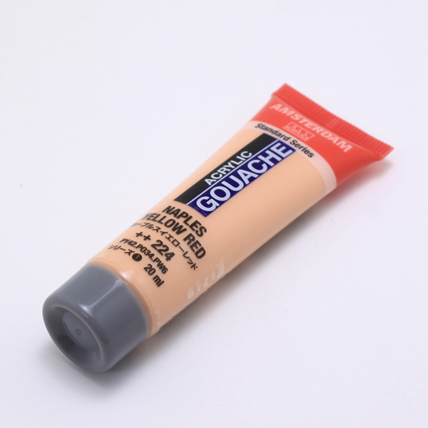 アムステルダムアクリリックガッシュ20ml ネープルスイエローレッド