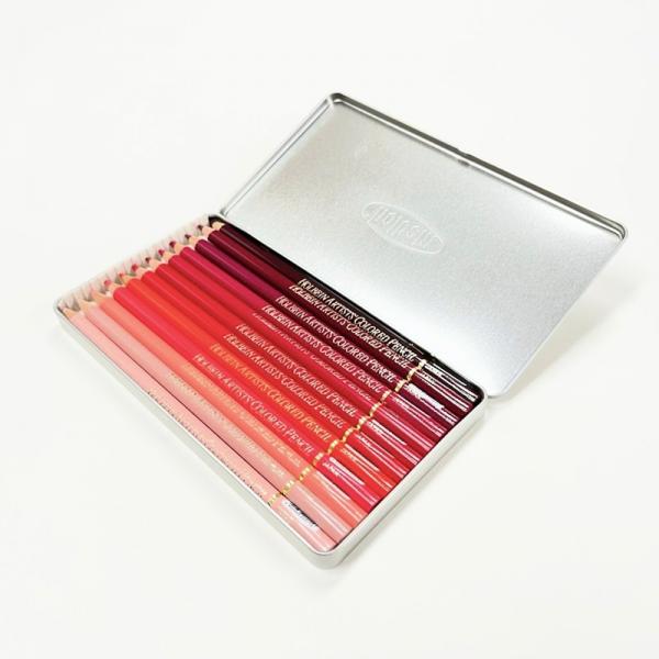 【画材販売.jpオリジナル】ホルベイン アーチスト色鉛筆 レッド12色セット