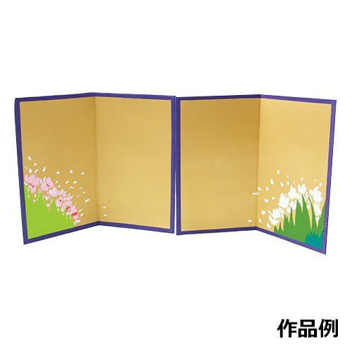 金屏風づくり(片面金色塗装)中 2枚