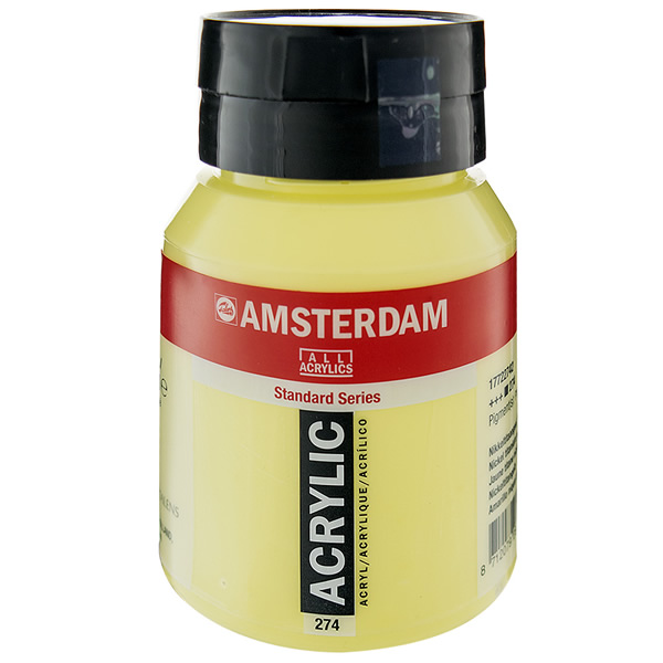アムステルダムアクリリックカラー500ml 274 ニッケルチタニウムイエロー