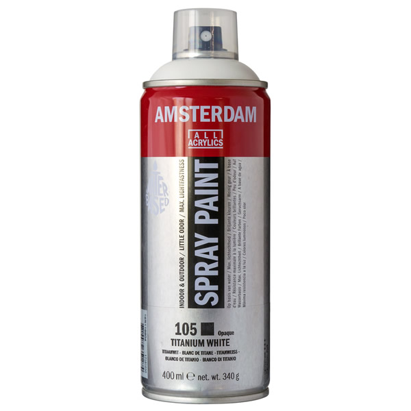 アムステルダムスプレーペイント400ml 105 チタニウムホワイト