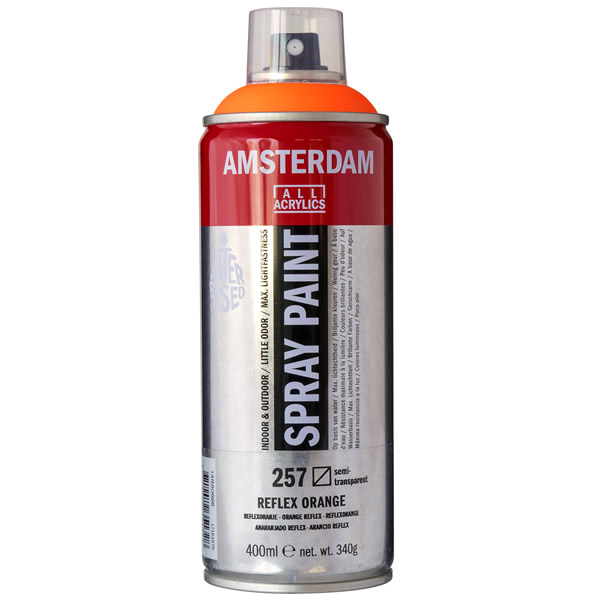 アムステルダムスプレーペイント400ml 257 リフレックスオレンジ