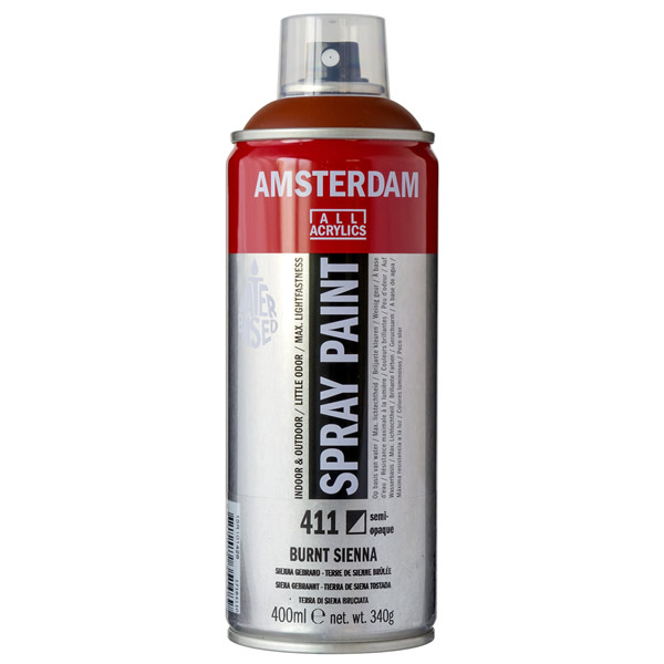 アムステルダムスプレーペイント400ml 411 バーントシェンナ