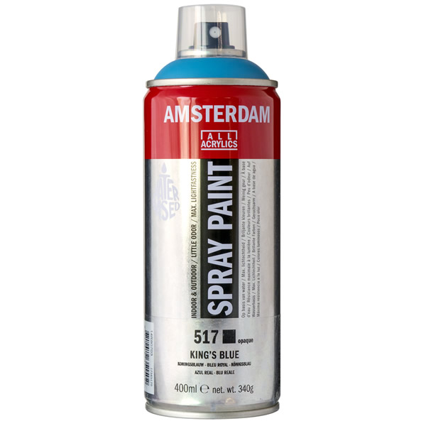アムステルダムスプレーペイント400ml 517 キングズブルー