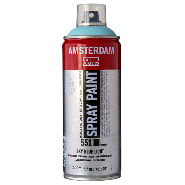 アムステルダムスプレーペイント400ml 551 スカイブルーライト