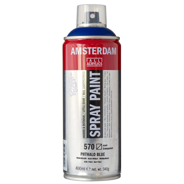 アムステルダムスプレーペイント400ml 570 フタロブルー