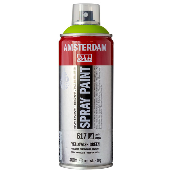 アムステルダムスプレーペイント400ml 617 イエローイッシュグリーン