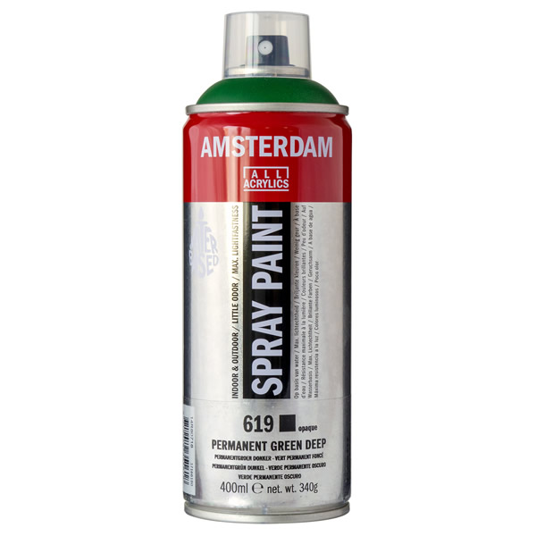 アムステルダムスプレーペイント400ml 619 パーマネントグリーンディープ