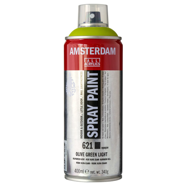 アムステルダムスプレーペイント400ml 621 オリーブグリーンライト