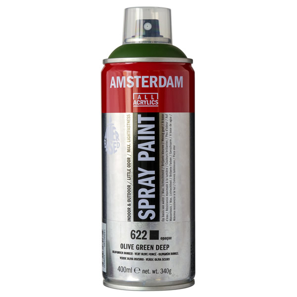 アムステルダムスプレーペイント400ml 622 オリーブグリーンディープ