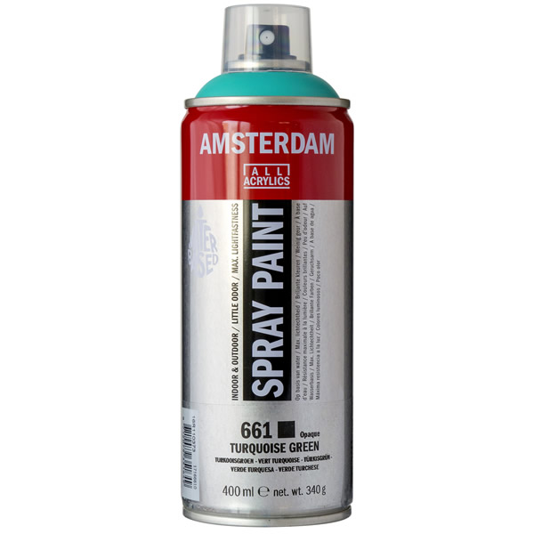 アムステルダムスプレーペイント400ml 661 ターコイズグリーン