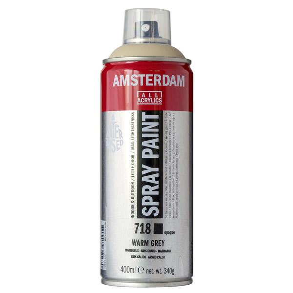 アムステルダムスプレーペイント400ml 718 ウォームグレー