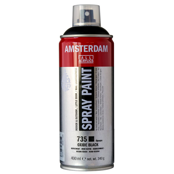 アムステルダムスプレーペイント400ml 735 オキサイドブラック