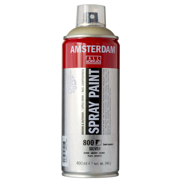 アムステルダムスプレーペイント400ml 800 シルバー