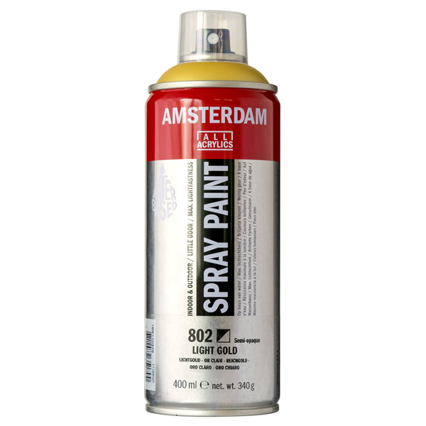 アムステルダムスプレーペイント400ml 802 ライトゴールド