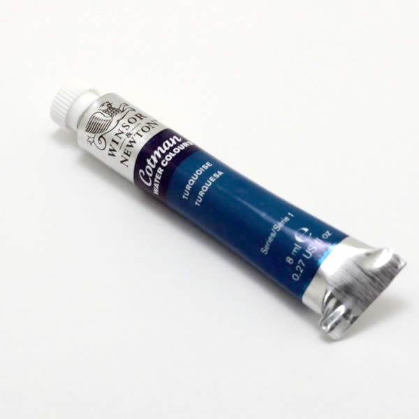 コットマンウォーターカラー 8ml 654 ターコイズ