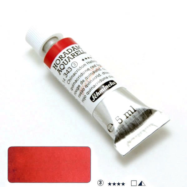 ホラダム水彩絵具 343 キナクリドンレッドライト(5ml)