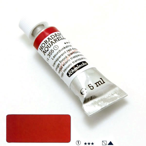 ホラダム水彩絵具 355 トランスペアレントレッドディープ(5ml)
