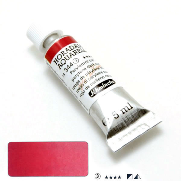 ホラダム水彩絵具 344 ペリレーンダークレッド(5ml)
