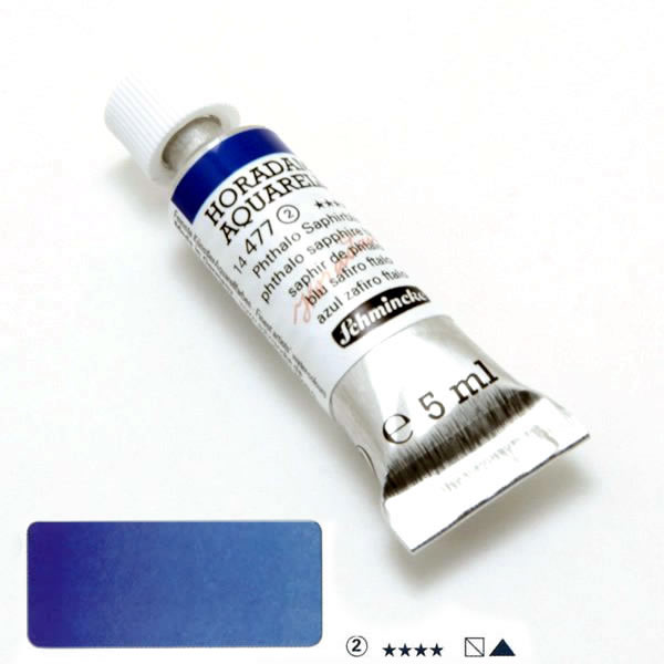 ホラダム水彩絵具 477 フタロサファイアブルー(5ml)