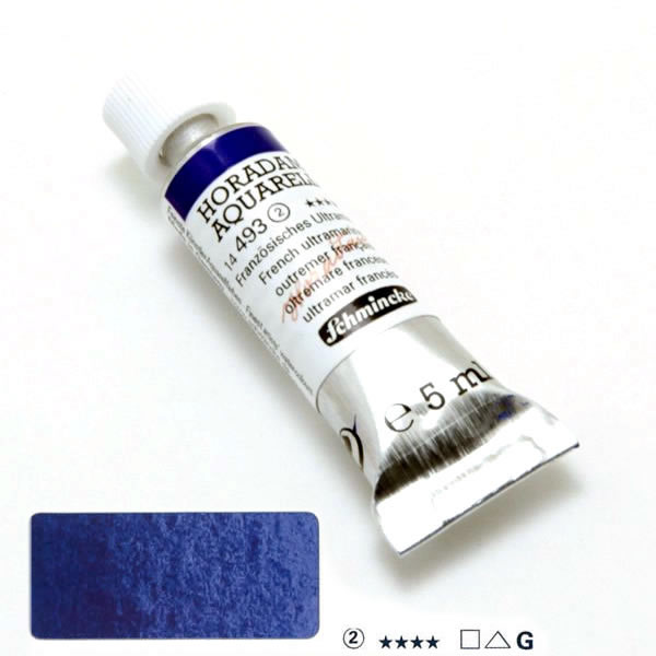 ホラダム水彩絵具 493 フレンチウルトラマリン(5ml)