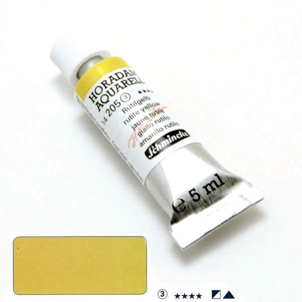 ホラダム水彩絵具 205 ルチルイエロー(5ml)