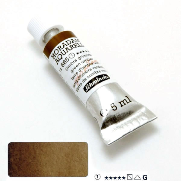 ホラダム水彩絵具 665 グリーンアンバー(5ml)