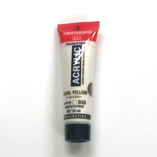 アムステルダムアクリリックカラー20ml 818 パールイエロー