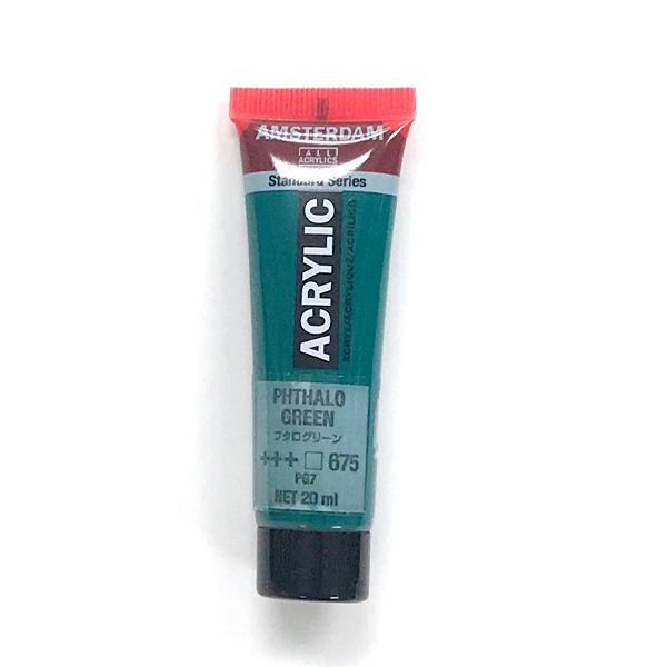 アムステルダムアクリリックカラー20ml 675 フタログリーン