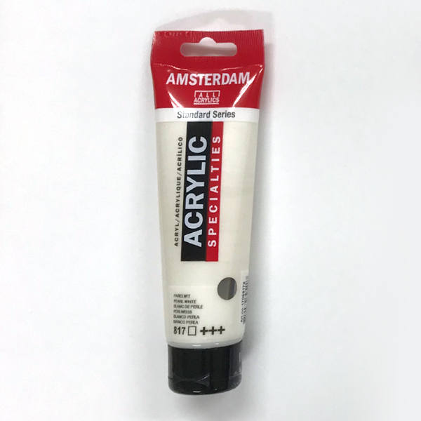 アムステルダムアクリリックカラー120ml 817パールホワイト