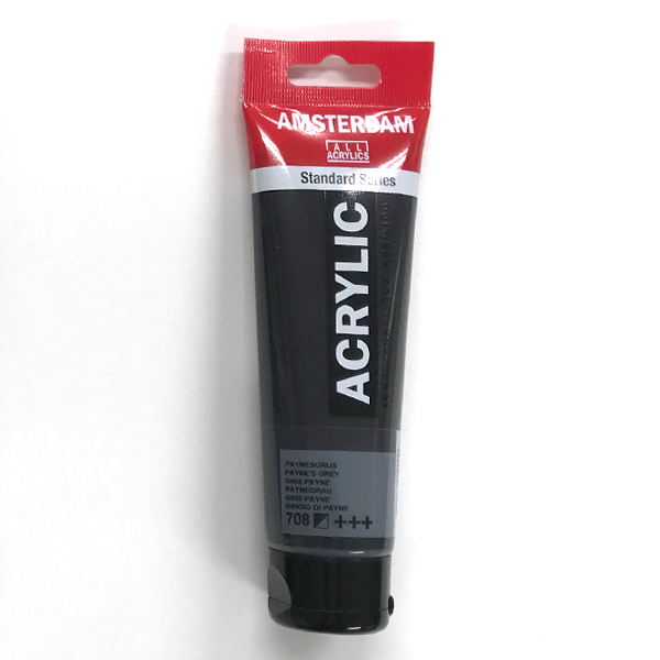 アムステルダムアクリリックカラー120ml 708ペイニーズグレー