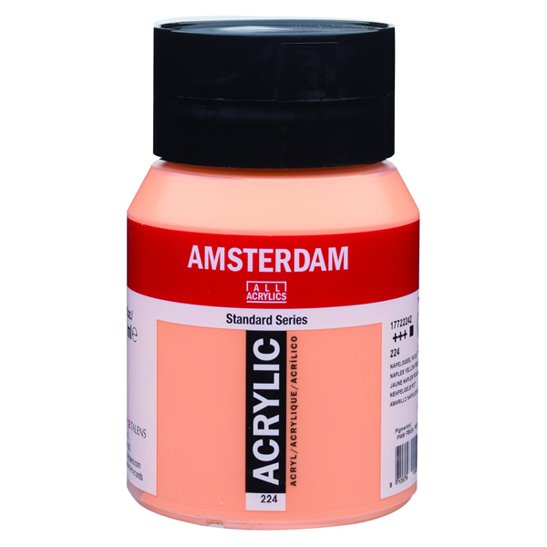 アムステルダムアクリリックカラー500ml 224 ネープルスイエローレッド
