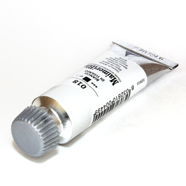 マイメリブルー水彩絵具 018チタニウムホワイト(12ml)