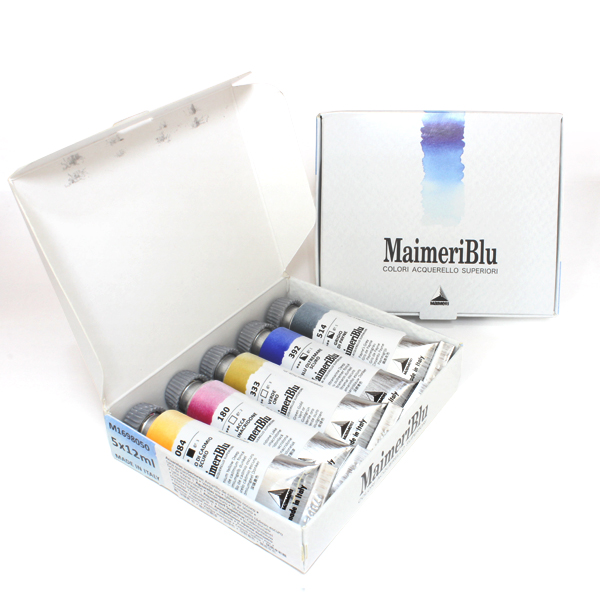マイメリブルー水彩絵具 イントロセット(12ml)