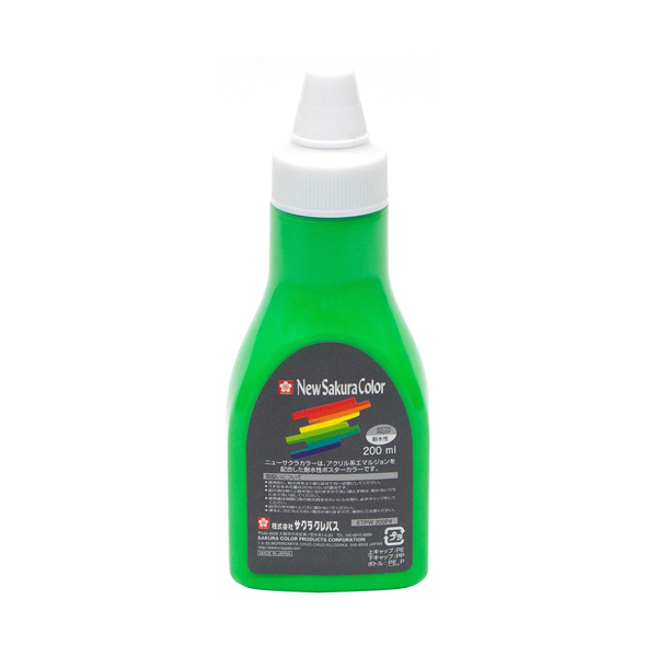 ニューサクラカラー 200ml(ポリチューブ入) 蛍光グリーン
