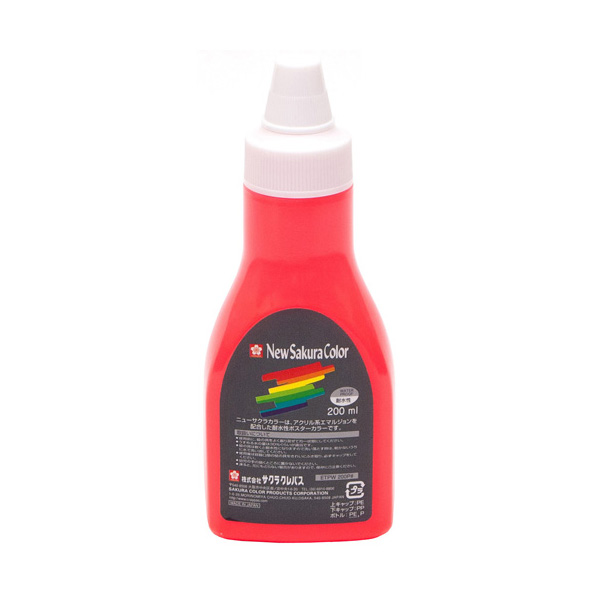 ニューサクラカラー 200ml(ポリチューブ入) 蛍光レッド