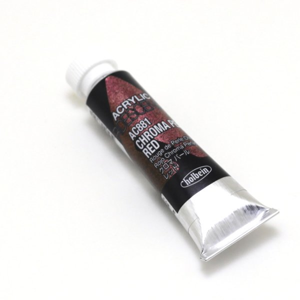 ホルベイン アクリリックカラーイリデッセンス AC881 クロマパール レッド (5ml)