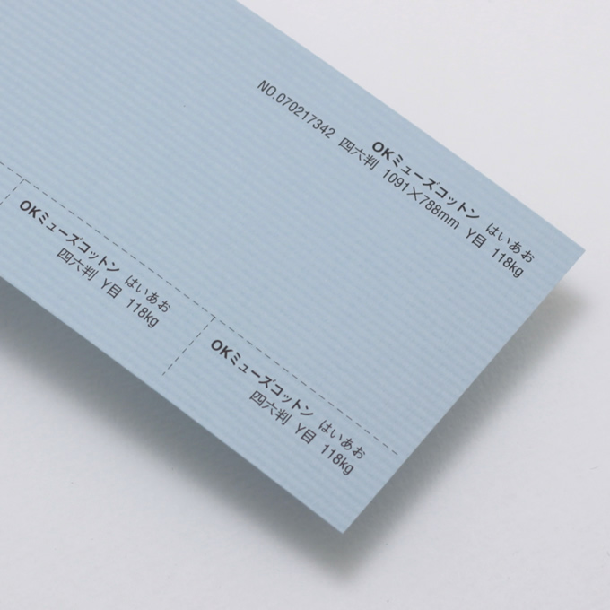 【お取り寄せ色】 OKミューズコットン 厚口 <118kg> はいあお