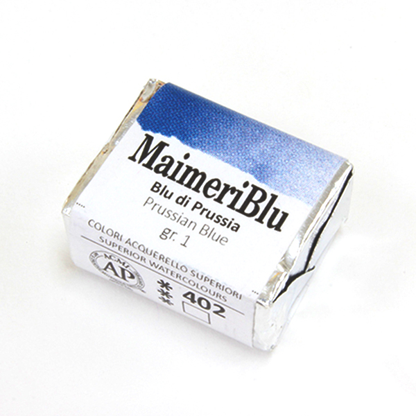 マイメリブルー固形水彩絵具 402プルシャンブルー G1(ハーフパン)