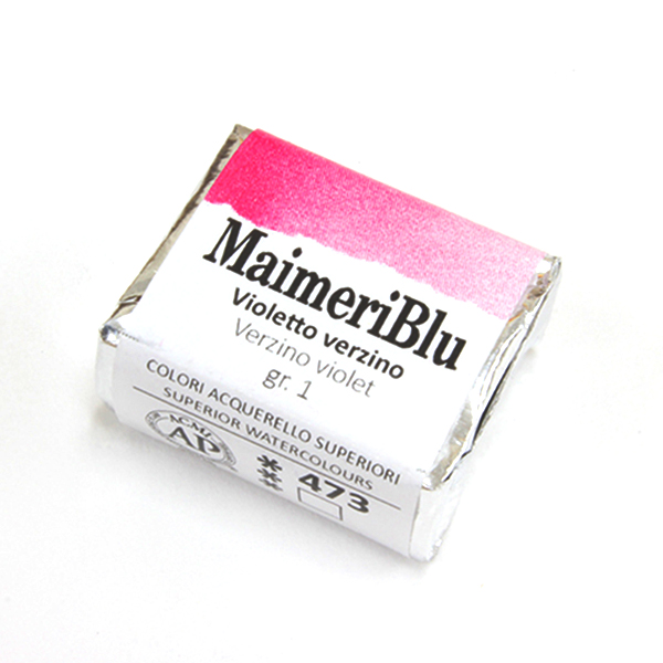 マイメリブルー固形水彩絵具 473ベルチーノバイオレット G1(ハーフパン)