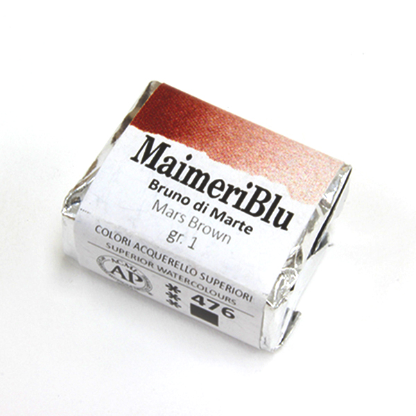 マイメリブルー固形水彩絵具 476マルスブラウン G1(ハーフパン)
