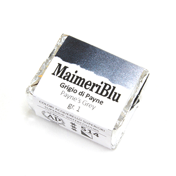 マイメリブルー固形水彩絵具 514ペインズグレー G1(ハーフパン)