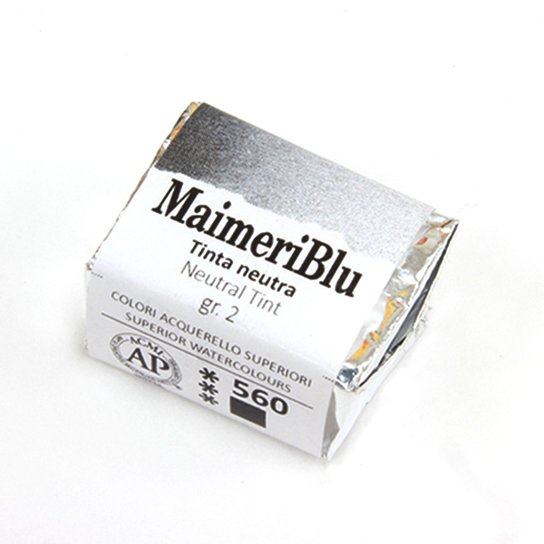 マイメリブルー固形水彩絵具 560ニュートラルチント G2(ハーフパン)