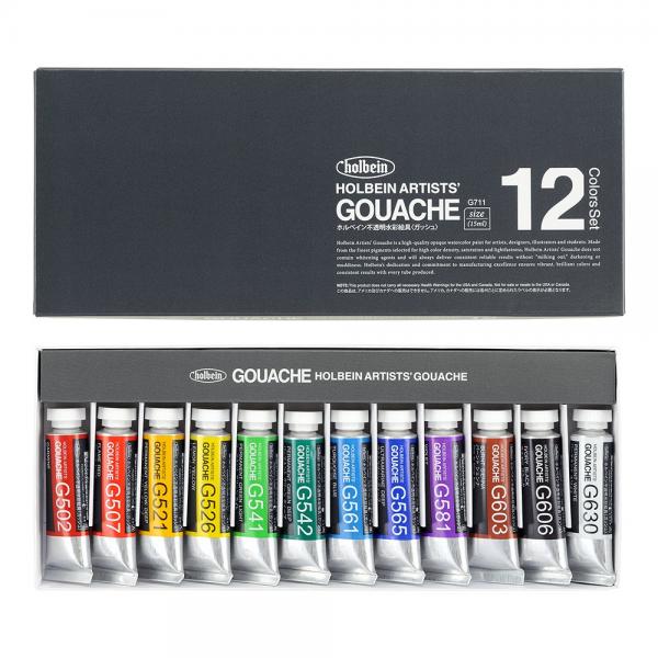 ホルベイン アーチストガッシュ G711 12色セット (5号)