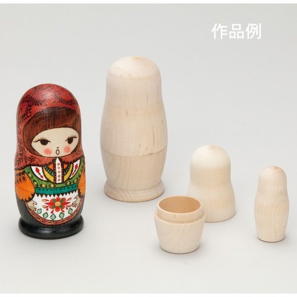 白木のマトリョーシカ 【11cm】 3体