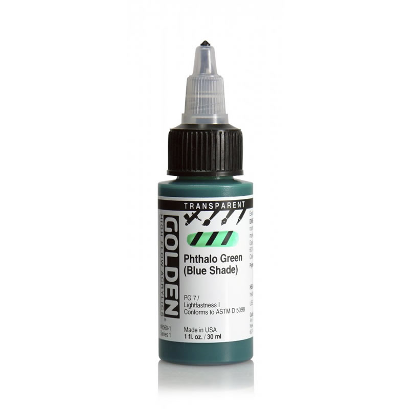 GOLDEN ハイフロー 30ml 8560 トランスペアレントフタロ グリーンブルー シェード