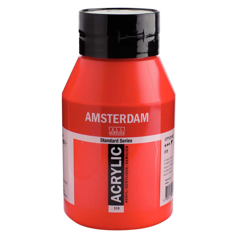 アムステルダムアクリリックカラー1000ml 315 ピロールレッド