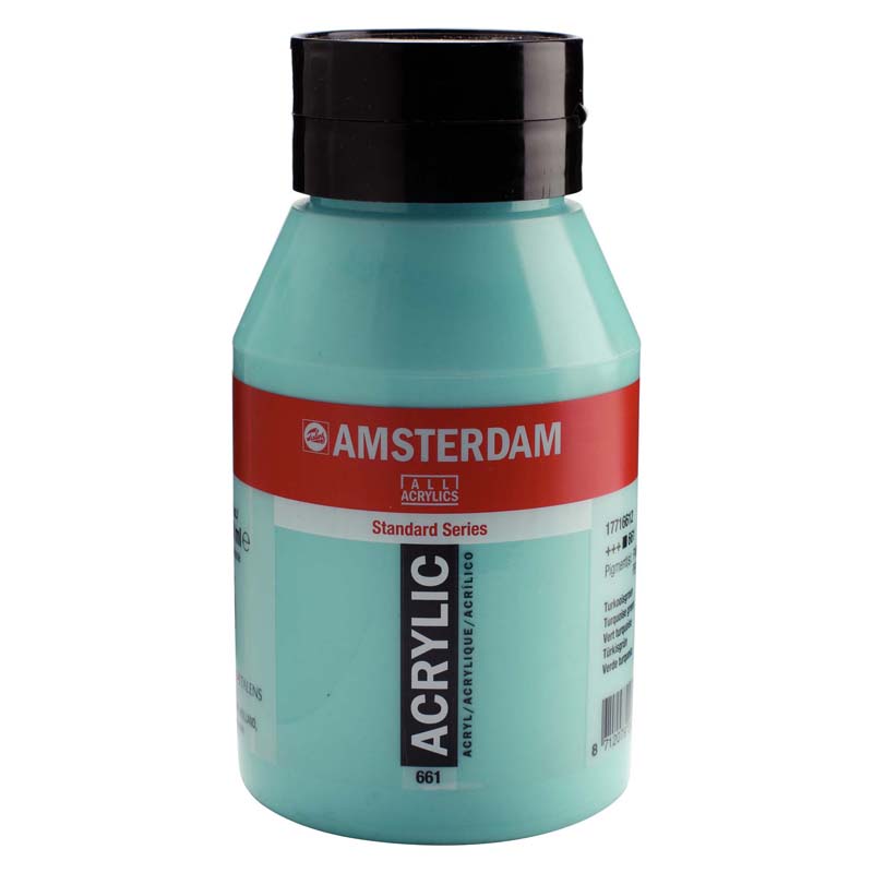 アムステルダムアクリリックカラー1000ml  661 ターコイズグリーン