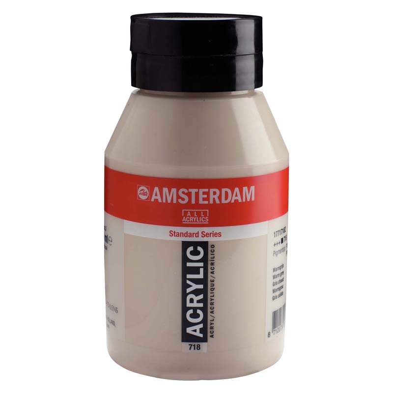 アムステルダムアクリリックカラー1000ml 718 ウォームグレイ